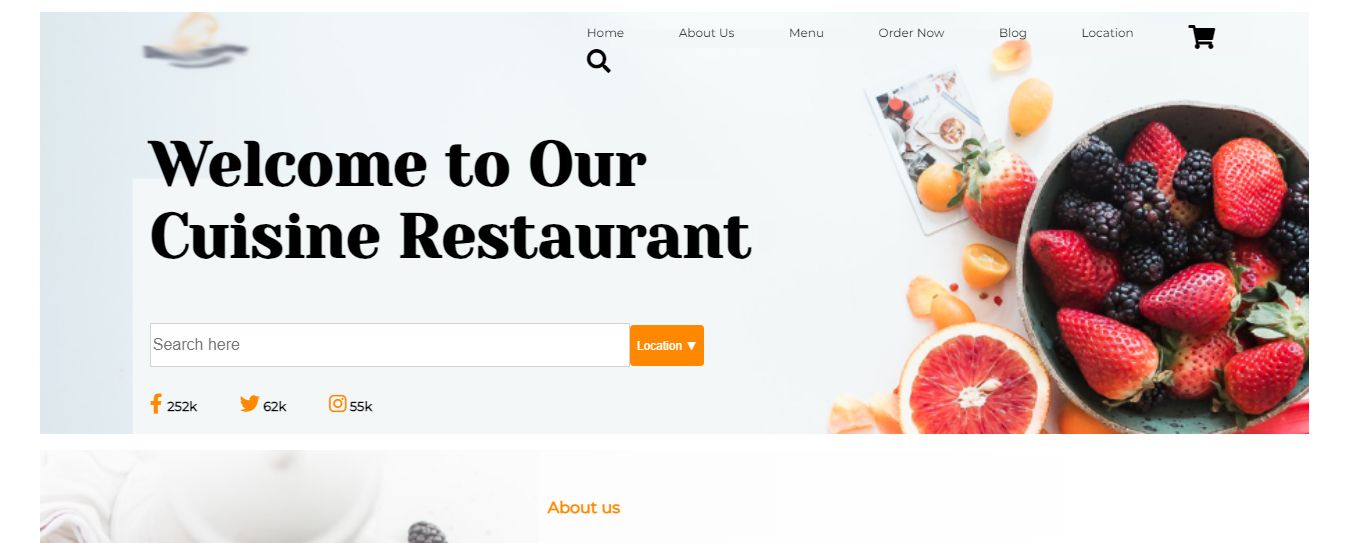 A Collection of 20+ Restaurant Website with HTML, CSS, and JavaScript - Cuisine Restaurant