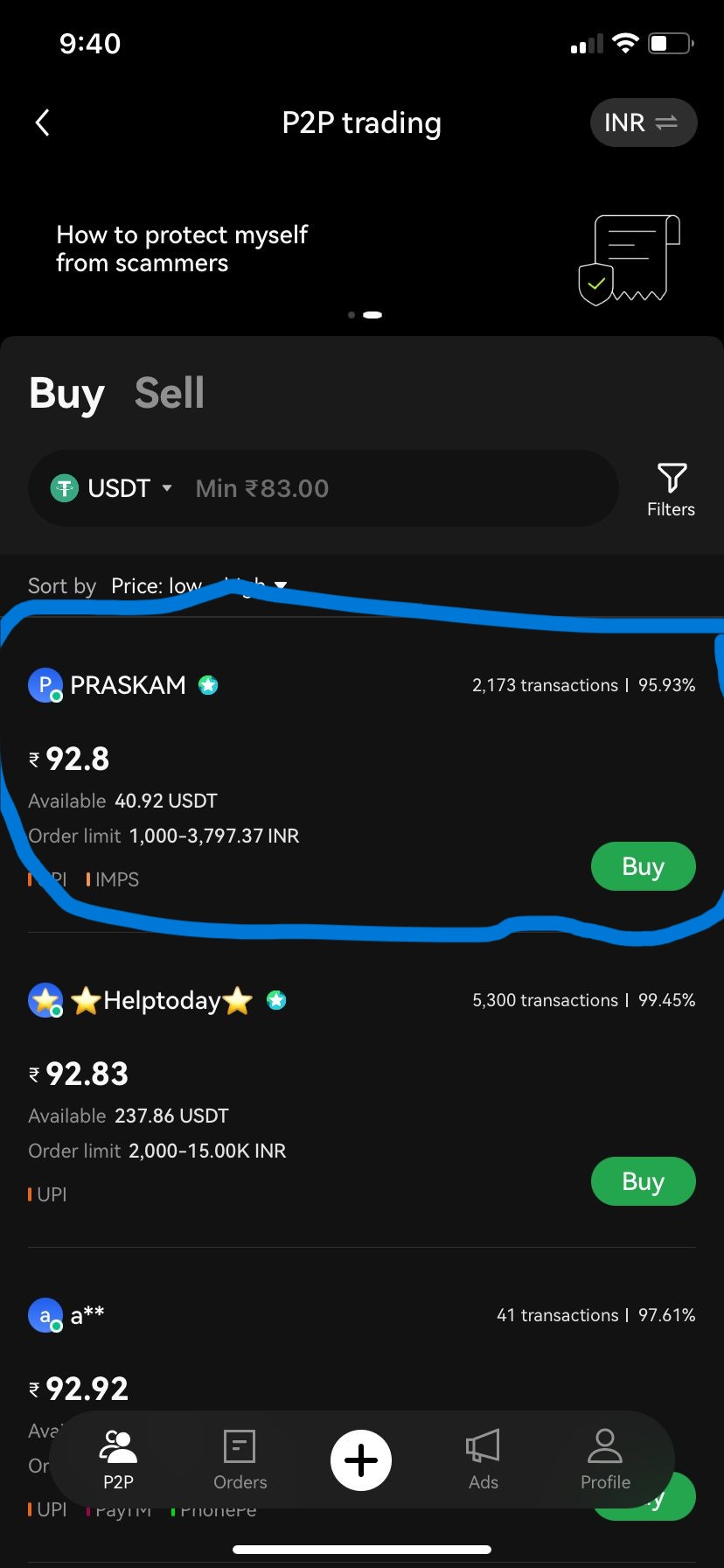 buy usdt from reputable seller from okx