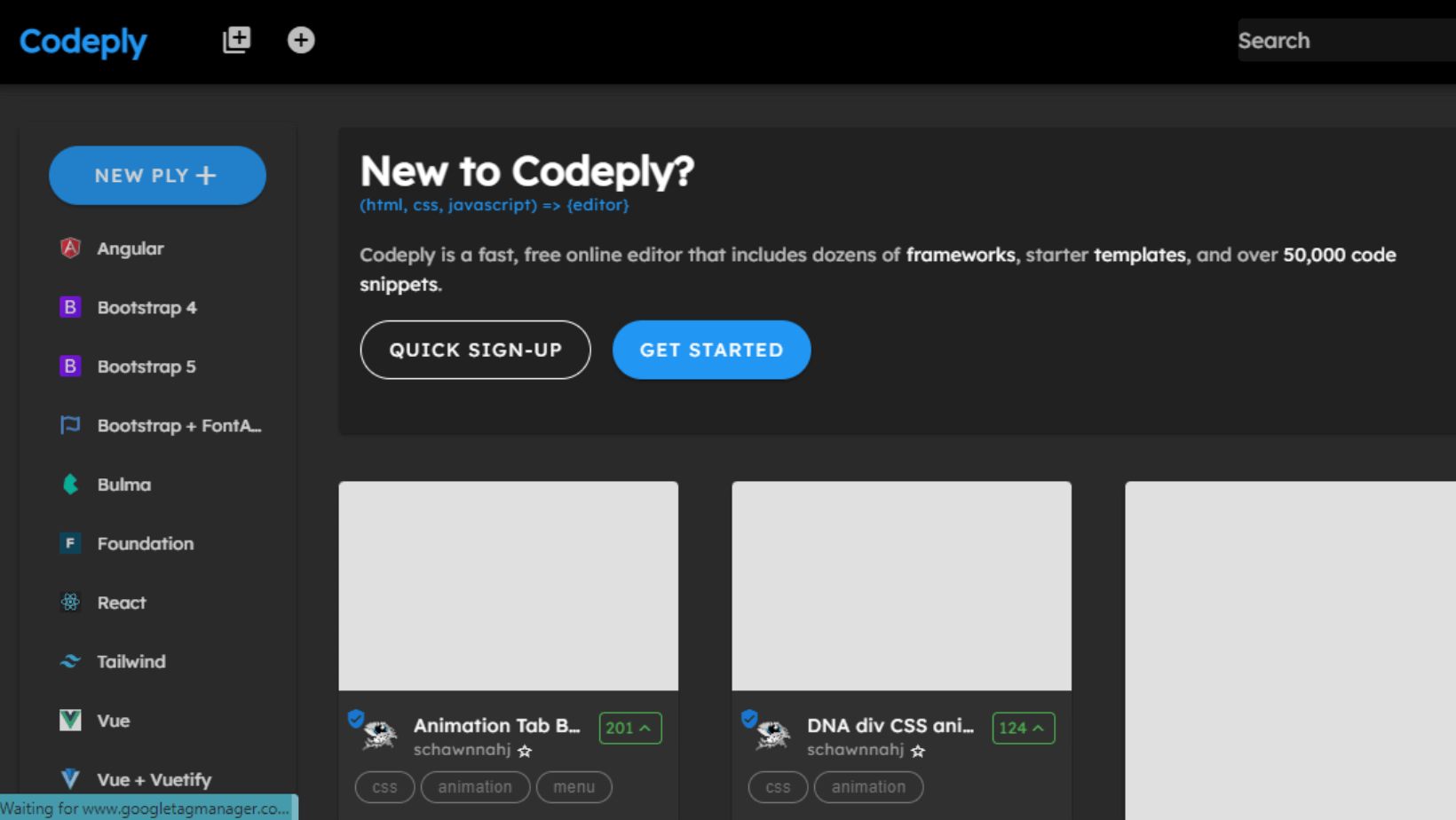 code sharing website - codeply