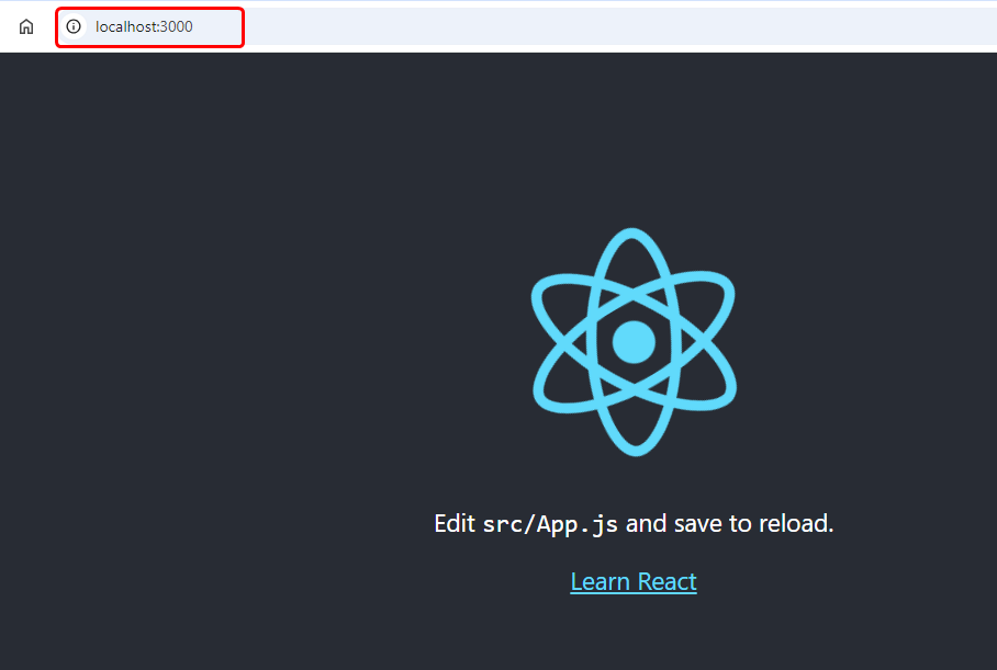 react start the localhost server