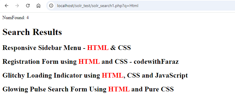 solr adding the highlighting feature