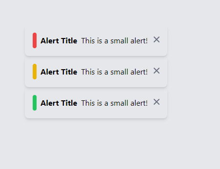 small modern alerts