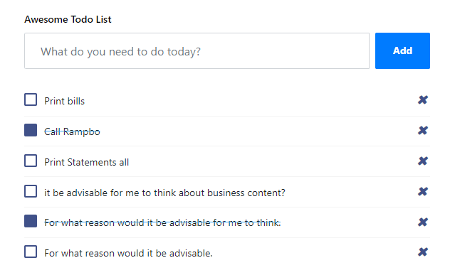 bootstrap 4 awesome todo list template
