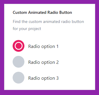 bootstrap 4 custom radio button with animation ripple effect