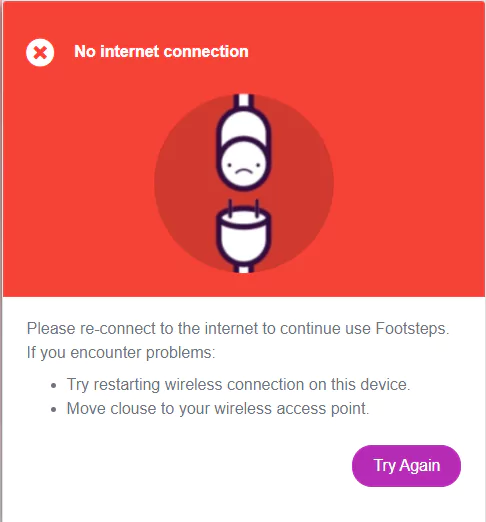 bootstrap 4 no internet connection information card