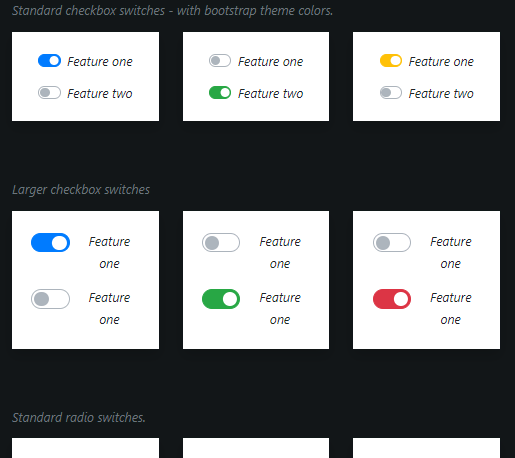 bootstrap 4 toggle switches