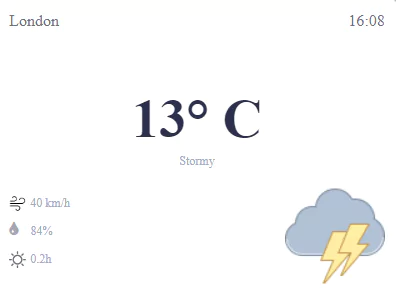 bootstrap 4 weather info