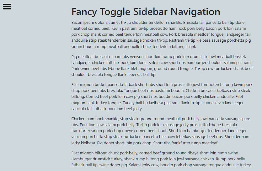 bootstrap 4.1.3 sidebar nav