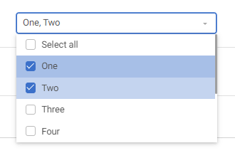 basic dropdown with multiselect