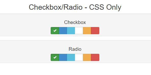 bootstrap css only radio buttons