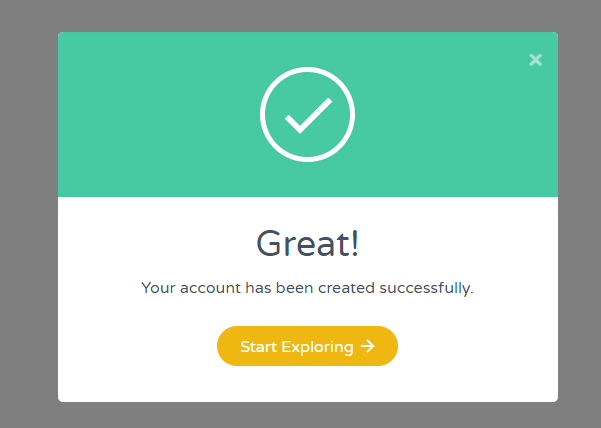 bootstrap elegant success modal