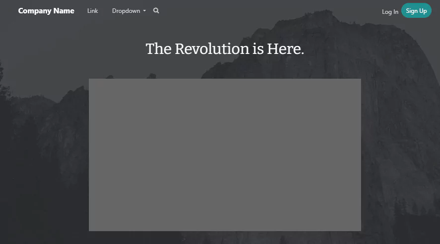 bootstrap header dark