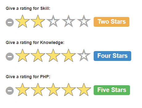 bootstrap rating stars