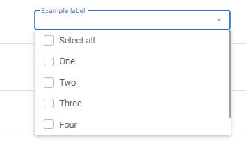 select dropdown with label