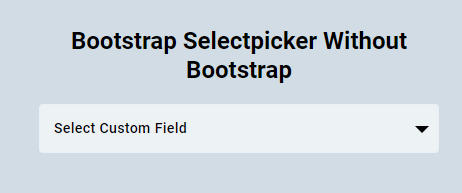 bootstrap selectpicker without bootstrap