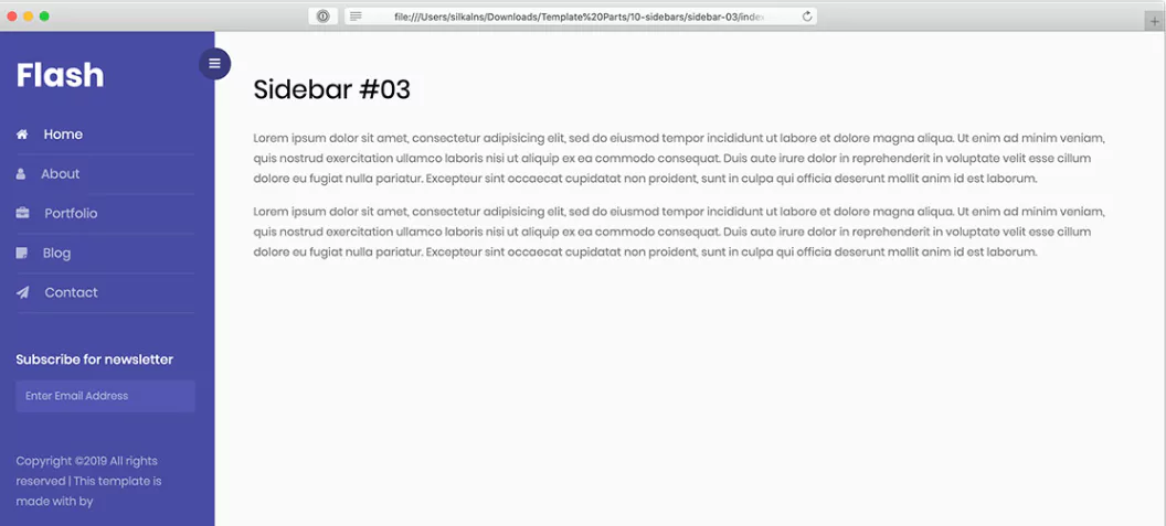 bootstrap sidebar #03