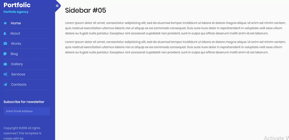 bootstrap sidebar #05