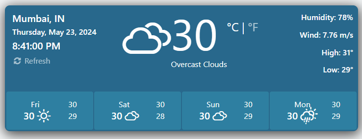 bootstrap weather app