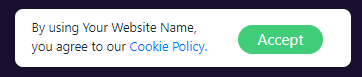 cookie policy popup bootstrap 4