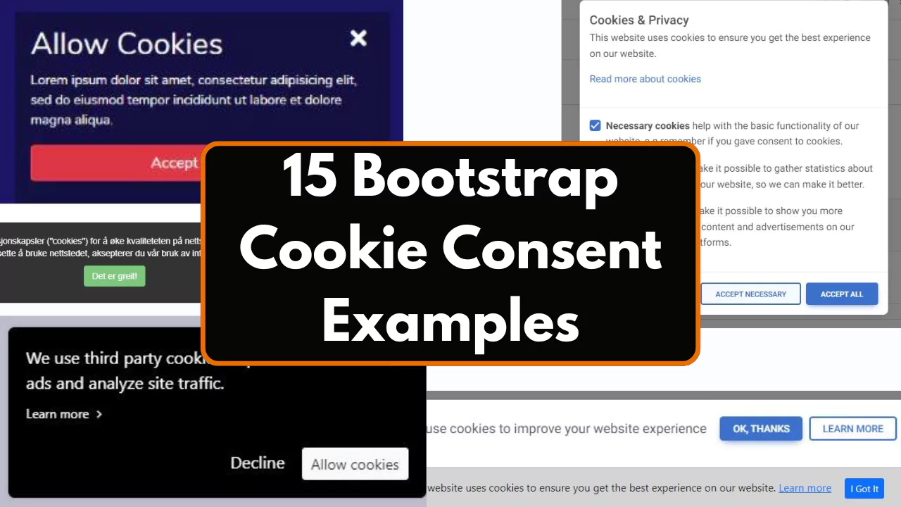 15 Bootstrap Cookie Consent Examples