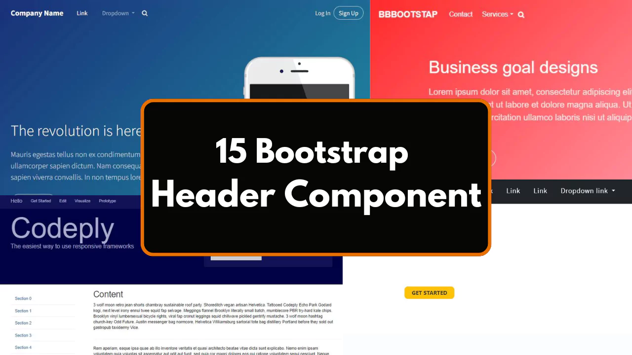 15 Bootstrap Header Component Examples