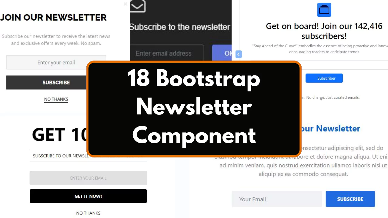 18 Bootstrap Newsletter Component Examples