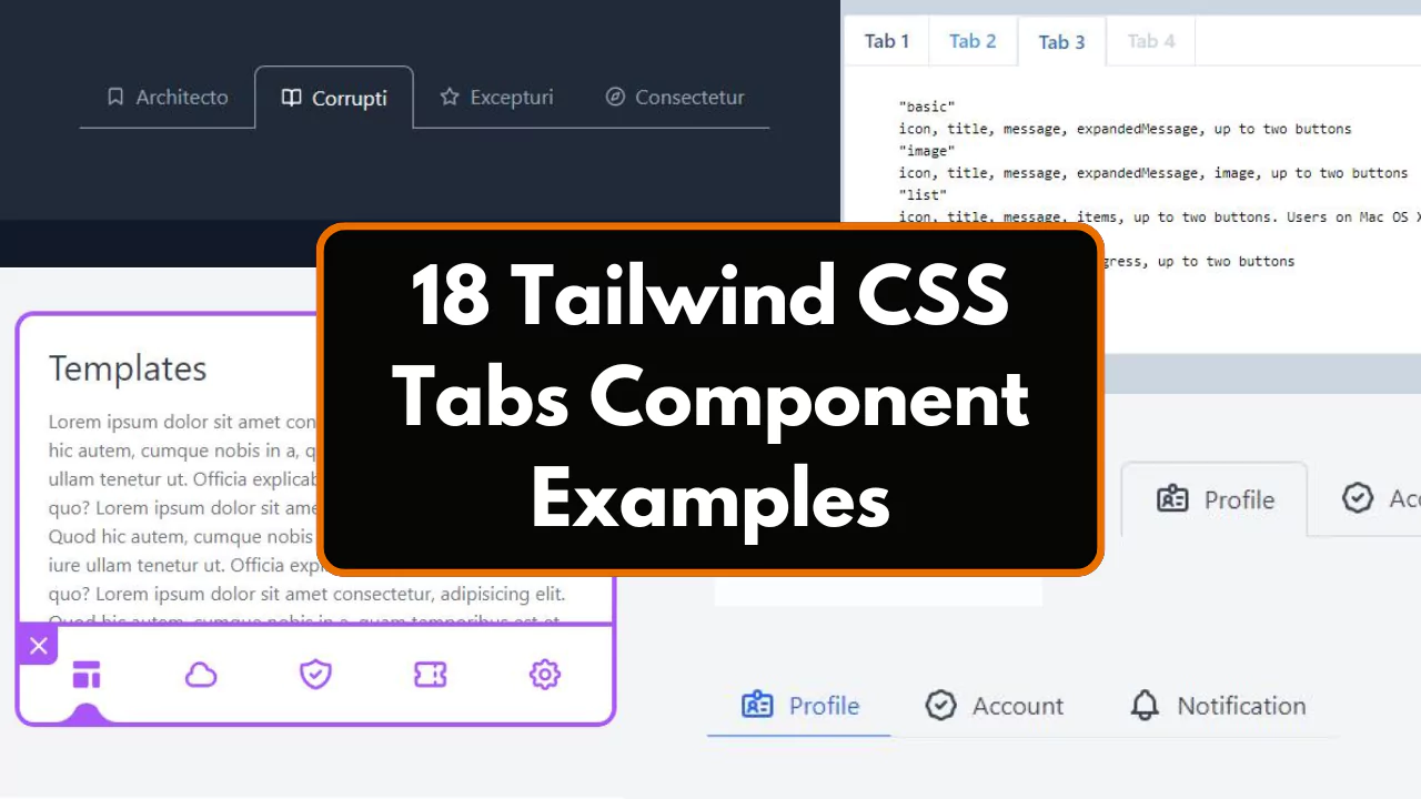 18 Tailwind CSS Tabs Component Examples