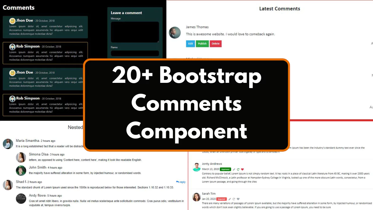 20+ Bootstrap Comments Component Examples