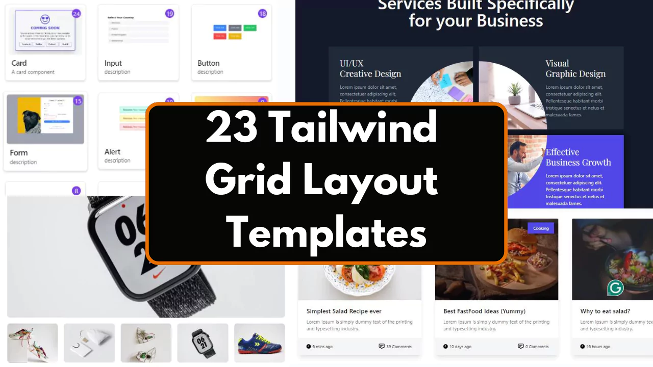 23 Tailwind Grid Layout Templates