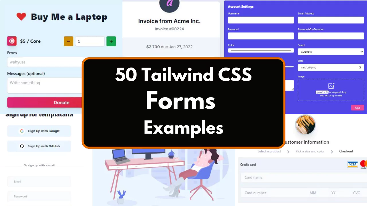50 Tailwind Forms Examples