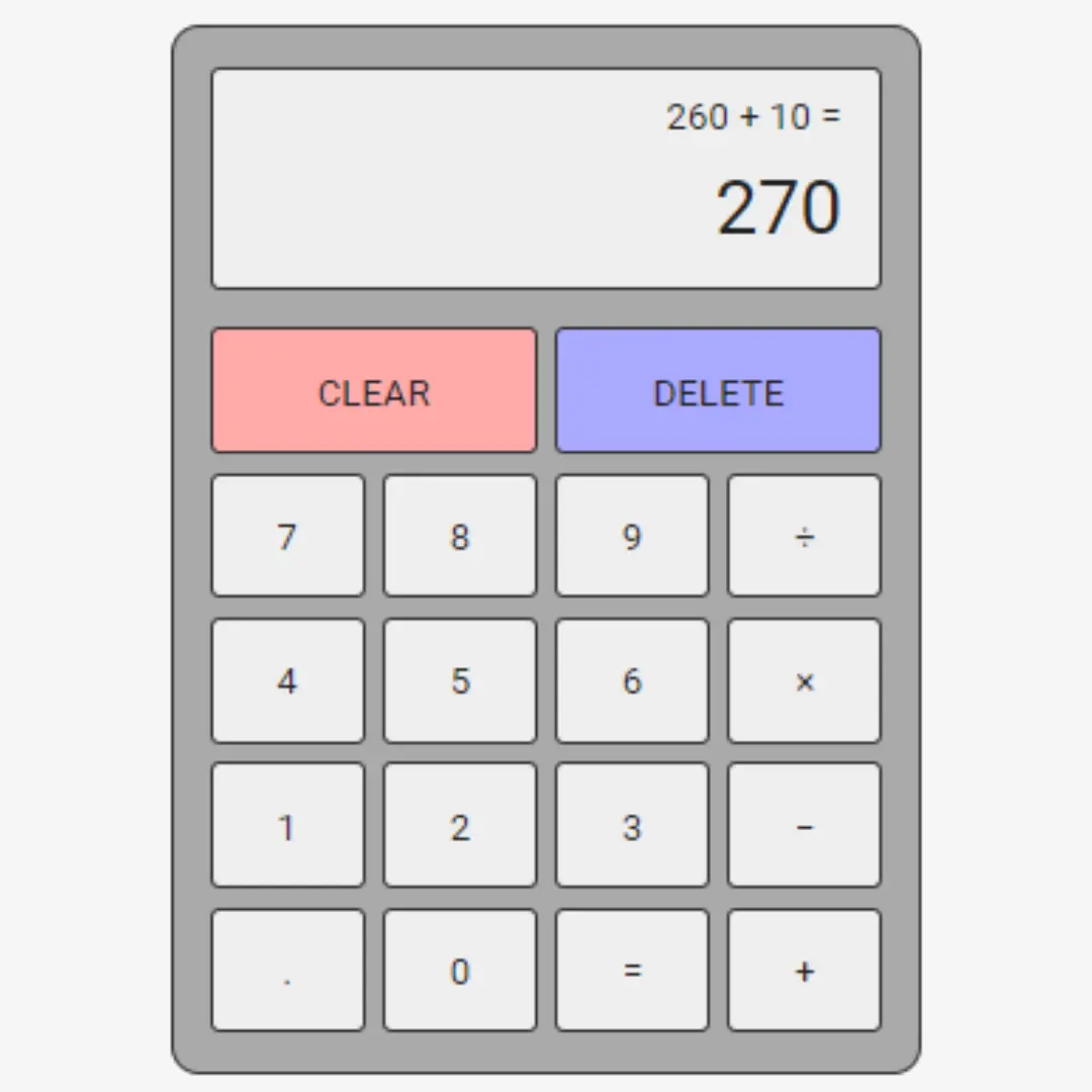 55+ Web Development Projects - Simple Calculator