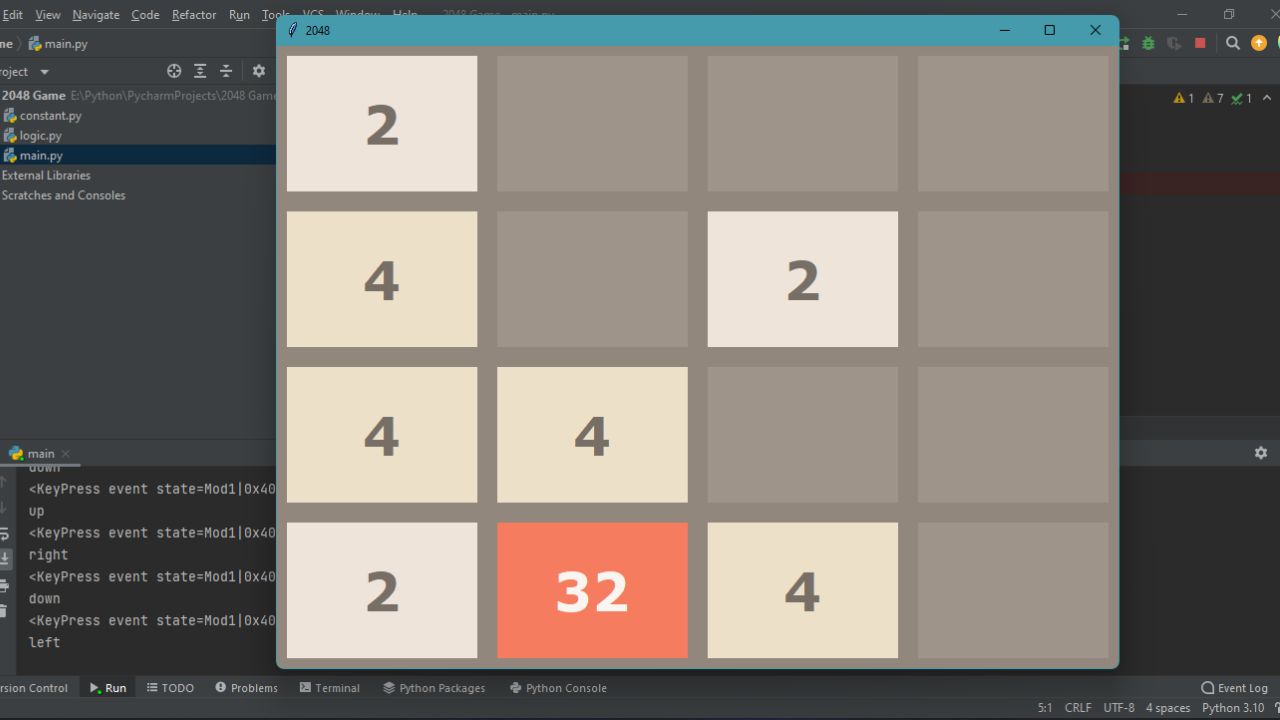 😯 Vem descobrir com criar o jogo 2048 em Python! #python #code #progr