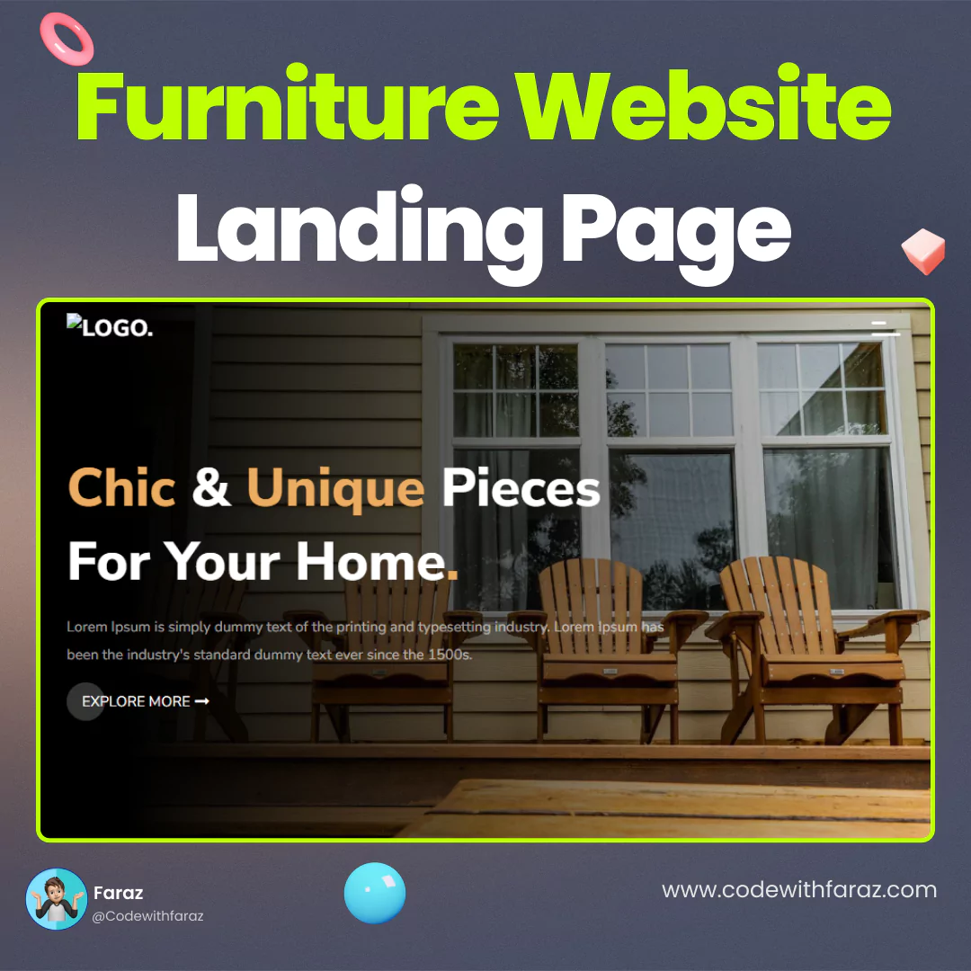 Create a Responsive Furniture Website: HTML, CSS, JavaScript Guide