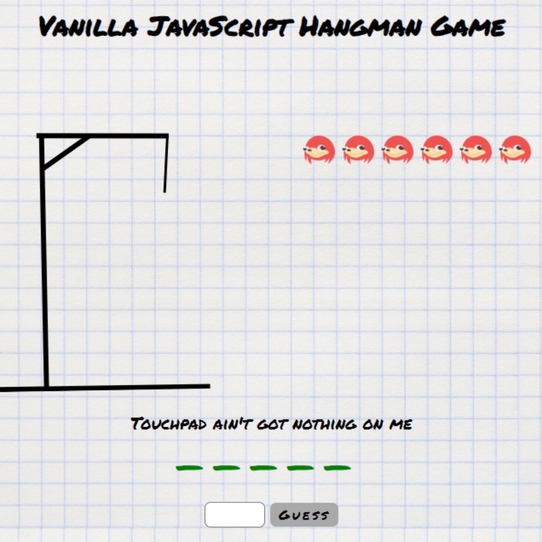 20+ JavaScript Games with Source Code for Beginners - Hangman