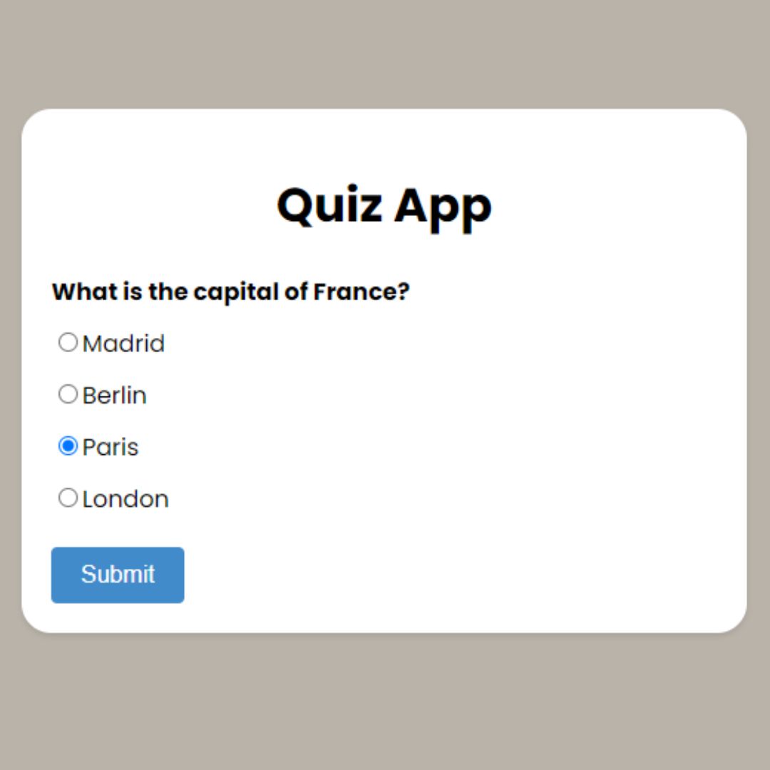 Quiz Application with HTML, CSS, and JavaScript