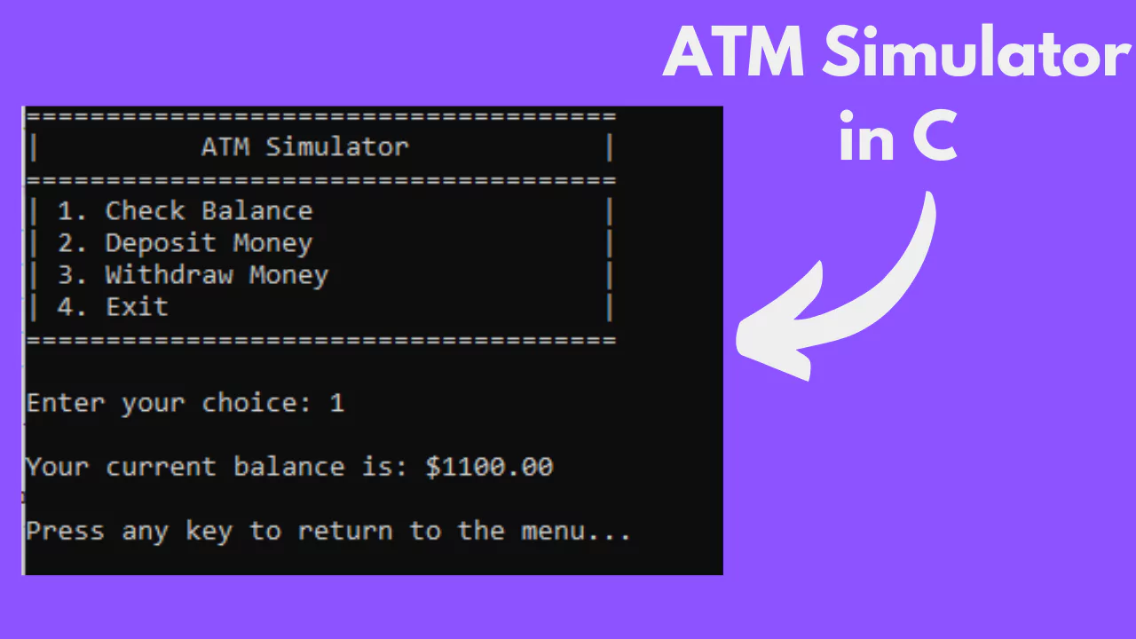 C Language Projects with Source Code - ATM Simulator