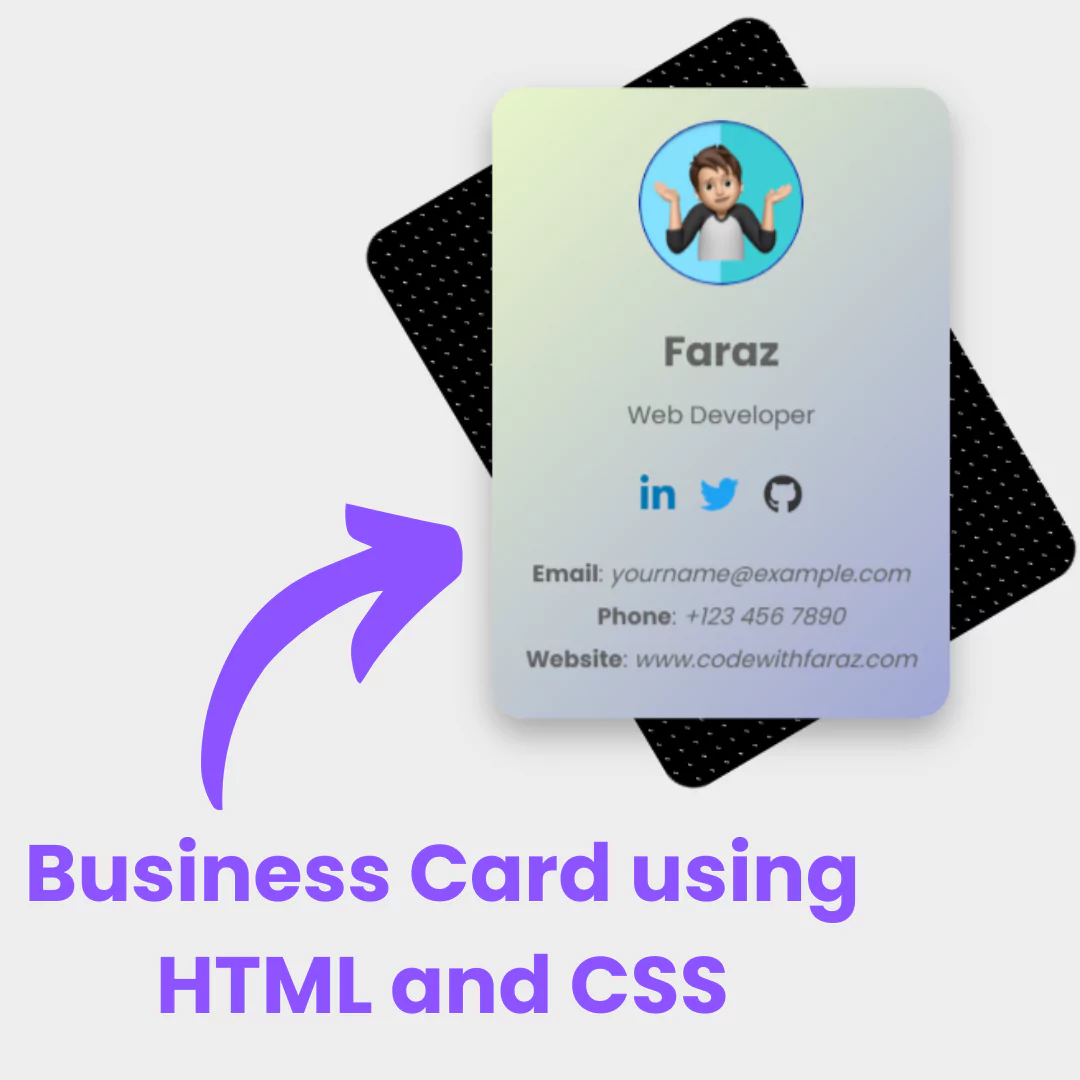 Create Business Card Using HTML and CSS - Step-by-Step Guide