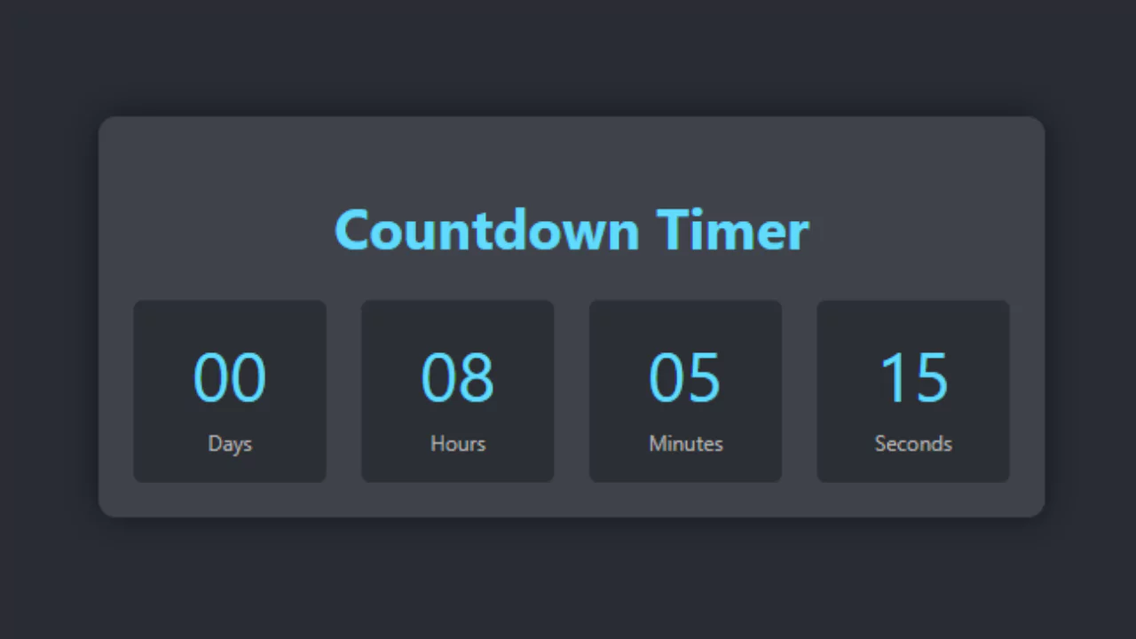 20+ Django Projects with Source Code - Countdown Timer