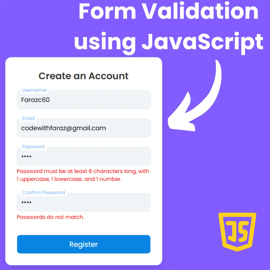 Create Form Validation with HTML, CSS, and JavaScript