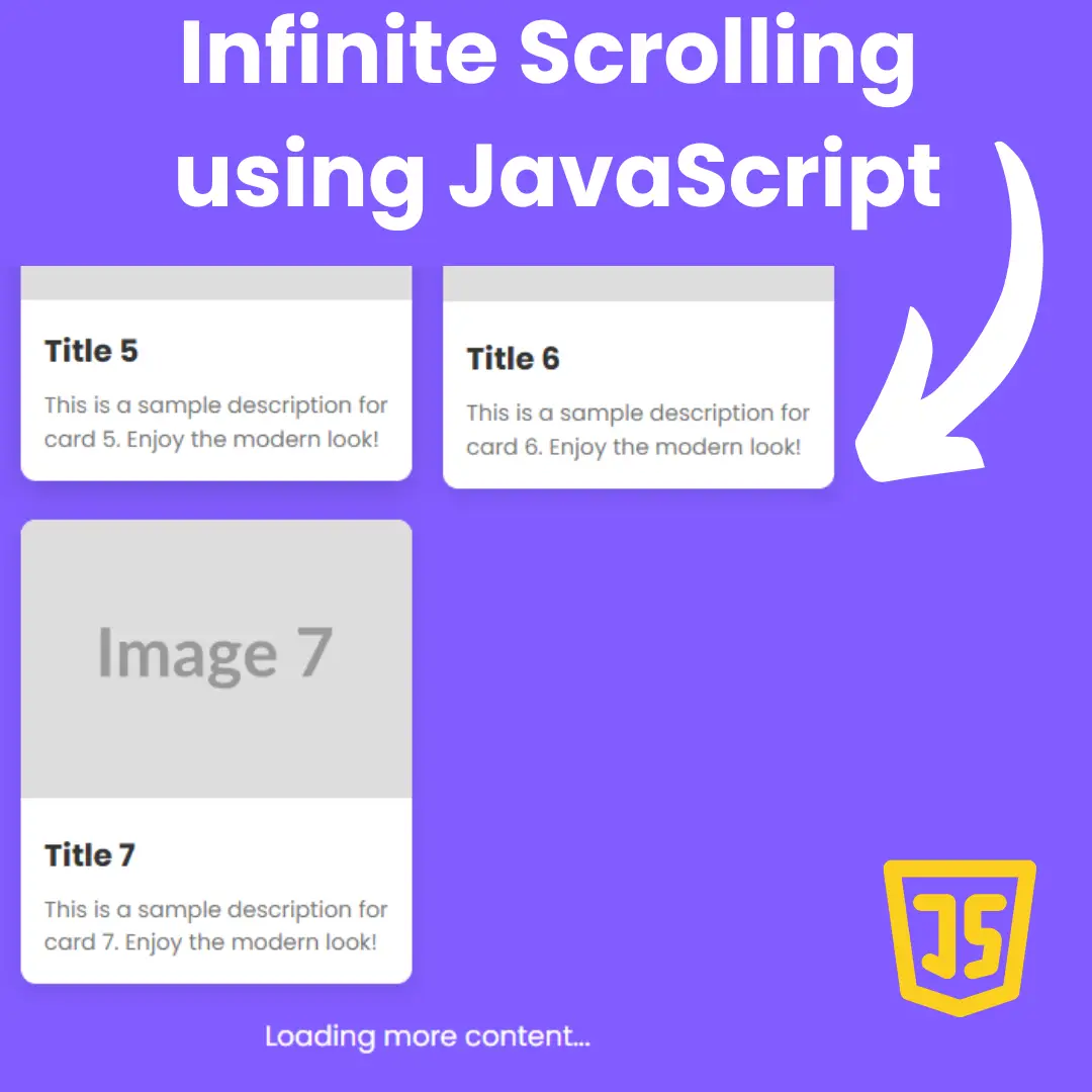 Create Infinite Scrolling Concept Using HTML, CSS, and JavaScript