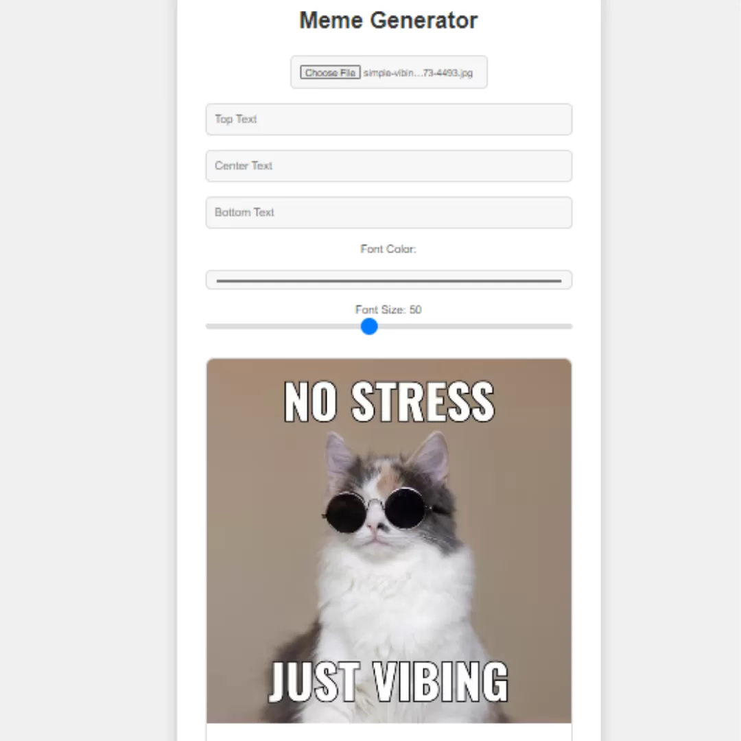 30 front-end Projects for Beginners with Source Code - Meme Generator