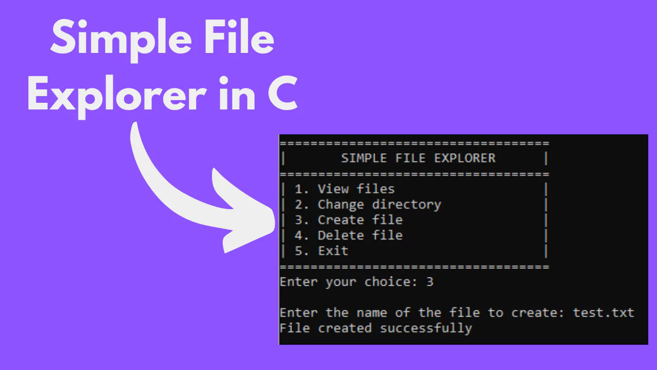 C Language Projects with Source Code - Simple File Explorer