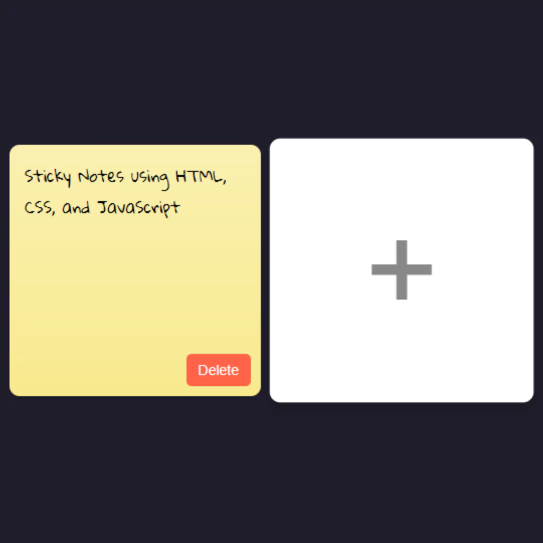 Create Sticky Notes with HTML, CSS, and JavaScript (Source Code)