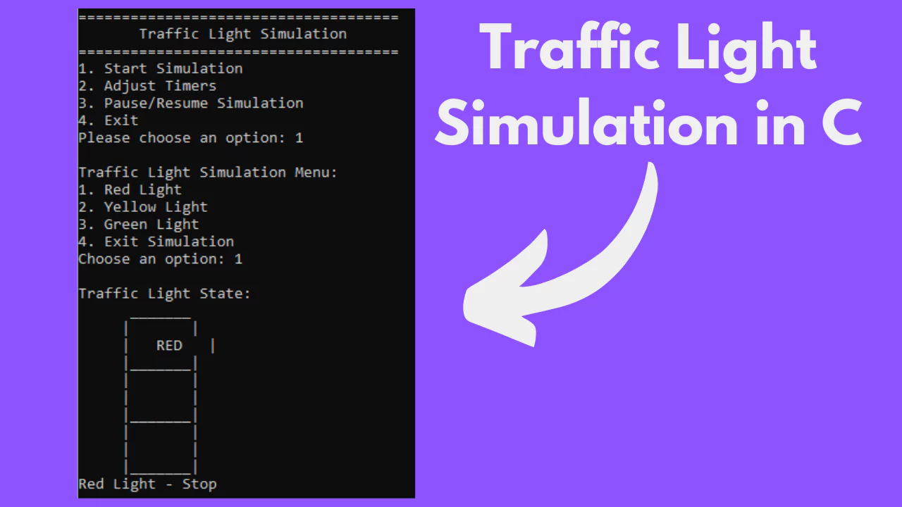 C Language Projects with Source Code - Traffic Light Simulation