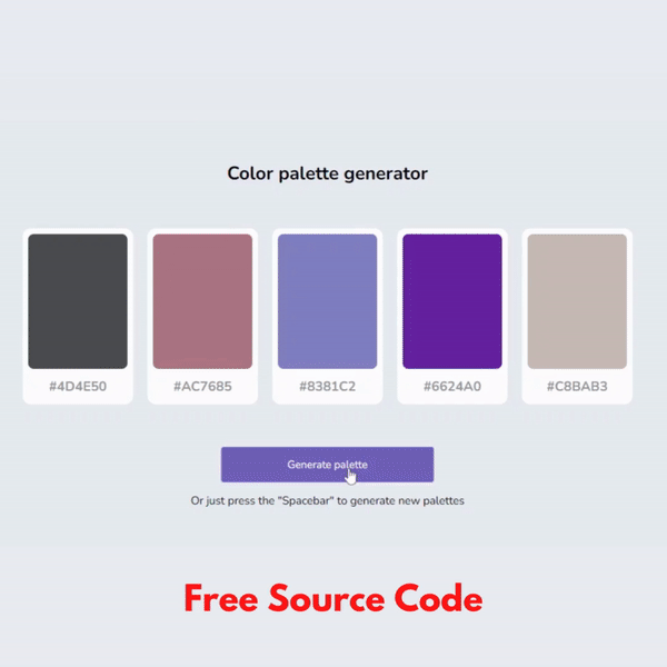 How to Create a Color Palette Generator using HTML, CSS and JavaScript