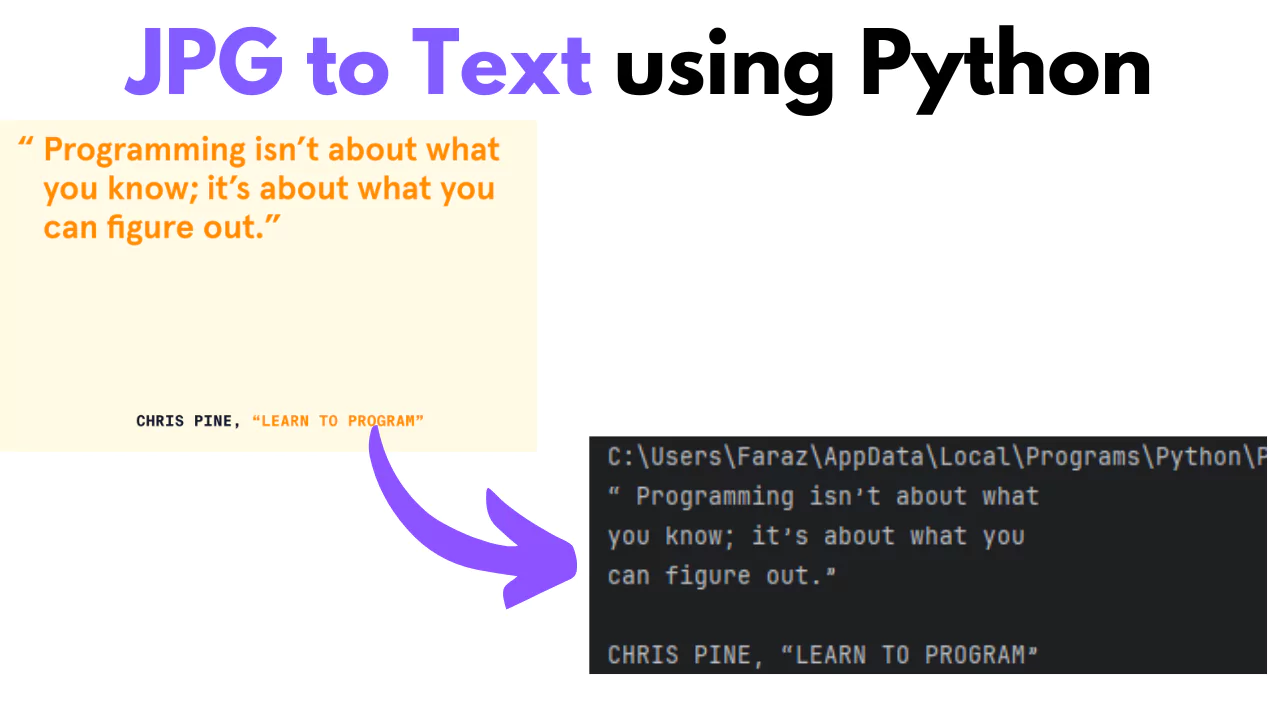 60+ Python Projects with Source Code for Practice - Convert JPG to Text