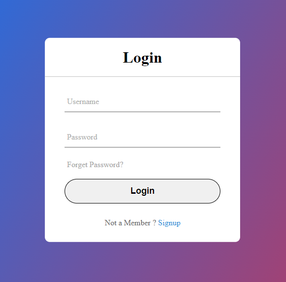 Create a Pure CSS Simple Login Page HTML and CSS
