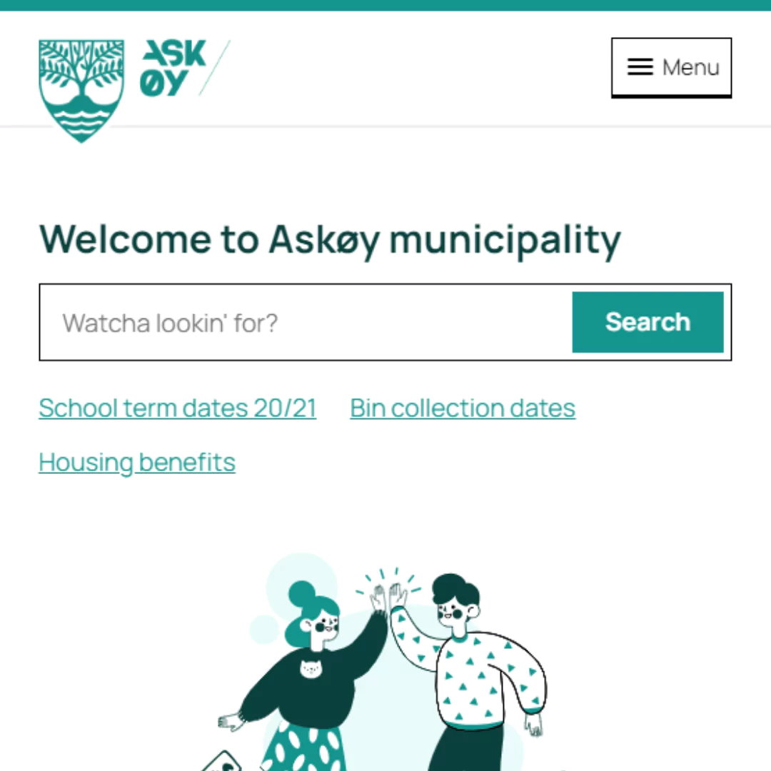 Norwegian Municipality Website Clone using HTML and CSS