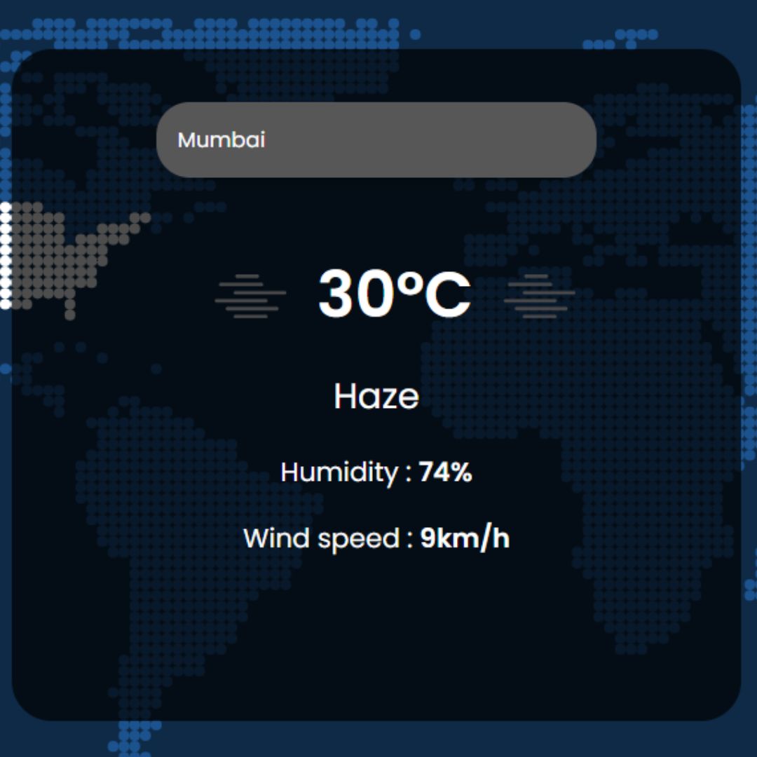 Weather App Using HTML, CSS, and JavaScript