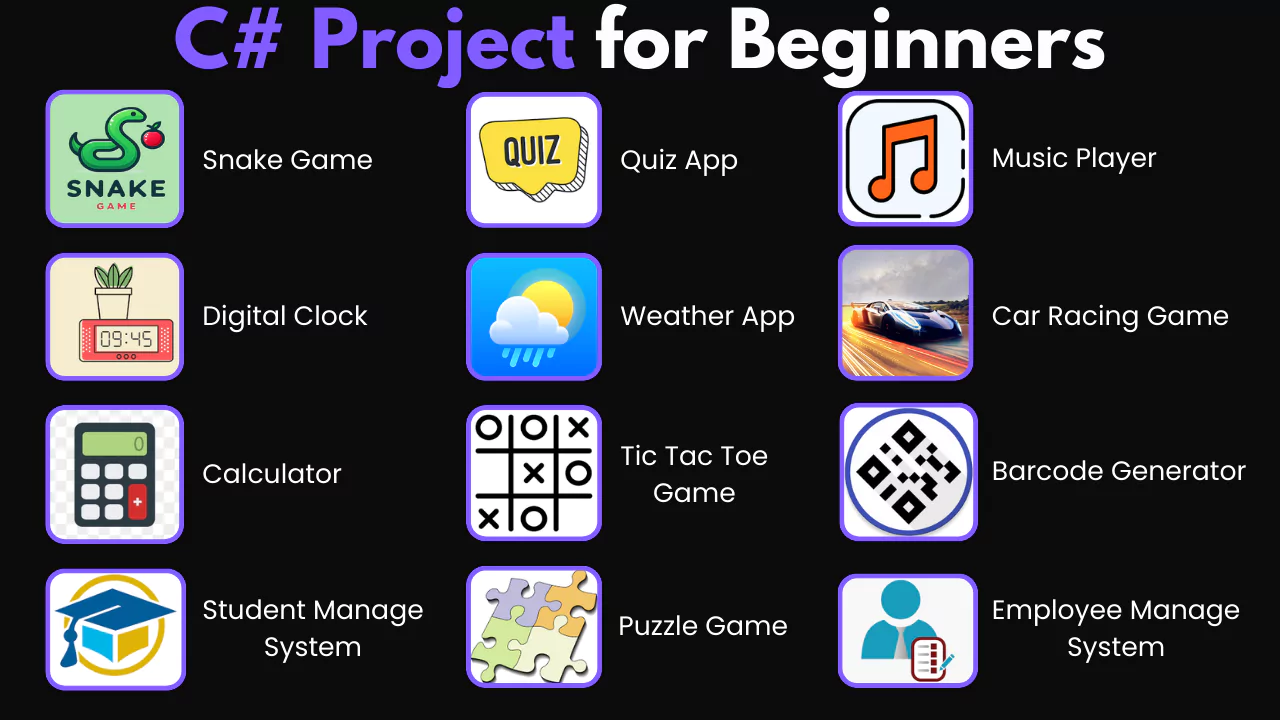 10+ C# Projects with Source Code for Beginners